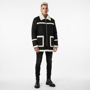 X-Ray Jeans Faux Suede Sherpa trucker jacket - Size M